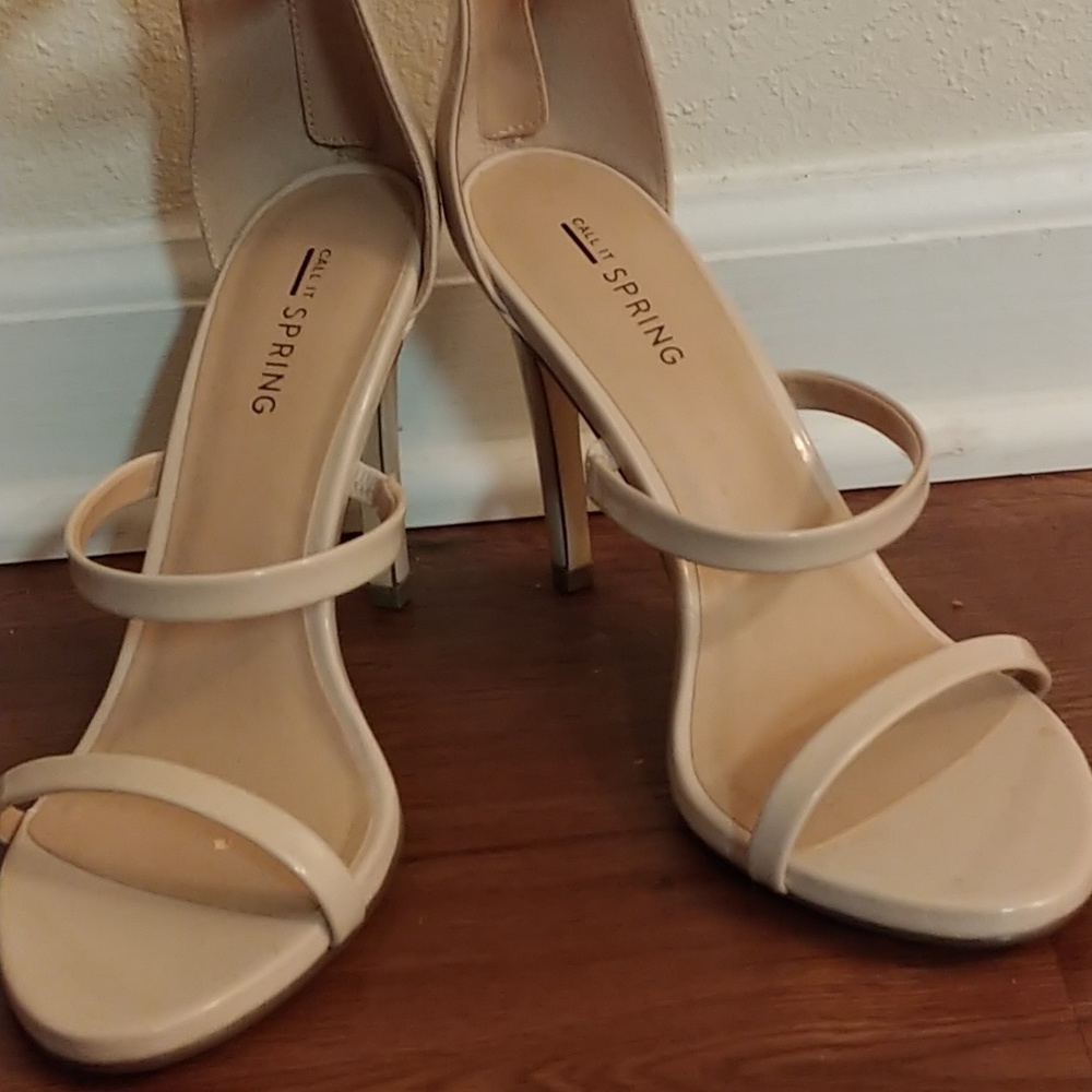 Macys Call it Spring nude heels